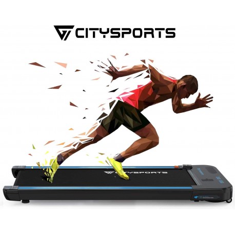 CITYSPORTS CINTA DE CORRER CAMINAR ELÉCTRICA PLANA DEL MOTOR 440W, ALTAVOCES BLUETOOTH, VELOCIDAD AJUSTABLE