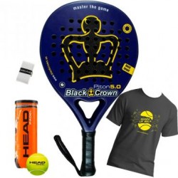 PALA DE PADEL DE CONTROL PALA BLACK CROWN PITON 5.0 2017