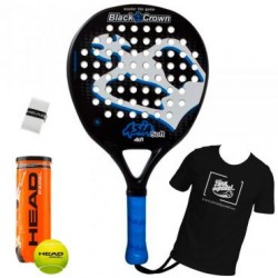 PALA DE PADEL DE CONTROL PALA BLACK CROWN ASIA SOFT 2018