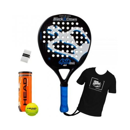 PALA DE PADEL DE CONTROL PALA BLACK CROWN ASIA SOFT 2018