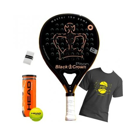 PALA DE PADEL DE CONTROL PALA BLACK CROWN PITON