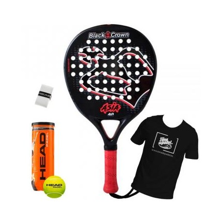 PALA DE PADEL DE CONTROL PALA BLACK CROWN ASIA 2018