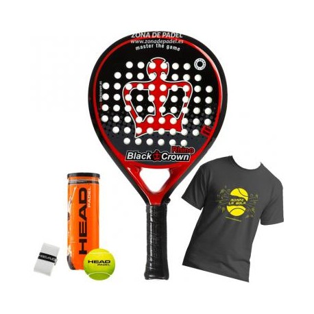 PALA DE PADEL DE CONTROL PALA BLACK CROWN RHINO 2017