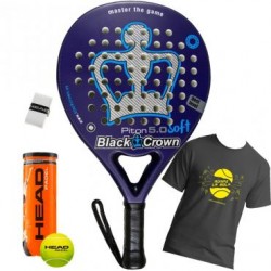 PALA DE PADEL DE CONTROLO BLACK CROWN PITON 5.0 SOFT 2017