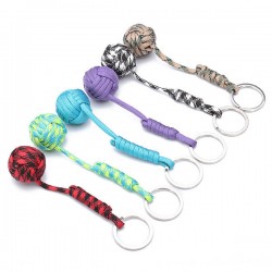 Keychain with personal defense ball