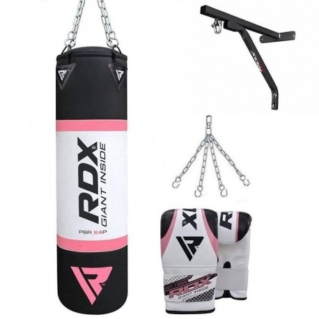 RDX X4 Saco de Boxeo con Guantes y Soporte de Pared