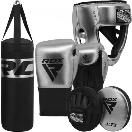 RDX J13 KIDS Boxing Glove Set, Boxing Sack, Helmet & Focus Handle