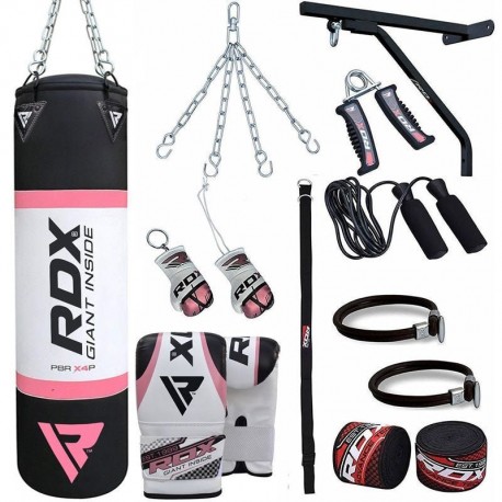 RDX Saco de boxe X2 4ft com luvas de ginástica na Casa 17 Pzas