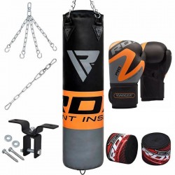 RDX FO Set de Saco de Boxeo Naranja Gimnasio en Casa 8 pzas