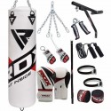 RDX Saco de boxe F10 com luvas de ginástica na Casa 17 Pzas