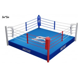 Anello di boxe 5 x 5 metri con piattaforma 30, 40 o 50 cm