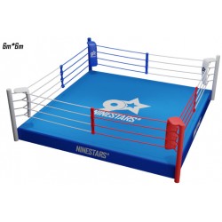 Anello di boxe 6 x 6 metri con piattaforma 30, 40 o 50 cm