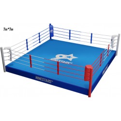 Anello di boxe 7 x 7 metri con piattaforma 30, 40 o 50 cm