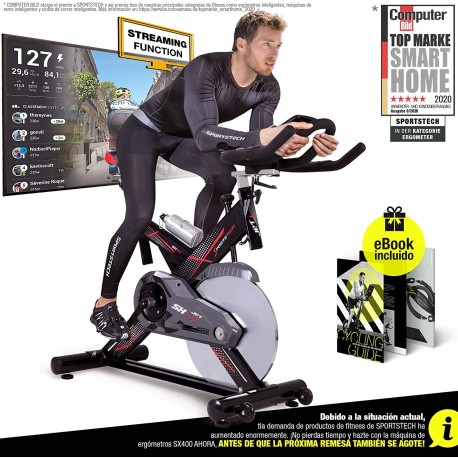 PROFESSIONNEL SPINNING BICICLETE SPORTSTECH RUEDA 22 KG