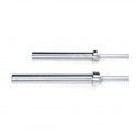 Olympic bar 2 meters - 15 kg and 450 kg & grip 25 mm silver