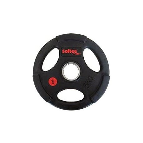 SOFTEE DISCO OLÍMPICO NEGRO CON AGARRE DE URETANO 2,5 KG