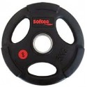 SOFTEE DISCO OLÍMPICO NEGRO CON AGARRE DE URETANO 2,5 KG