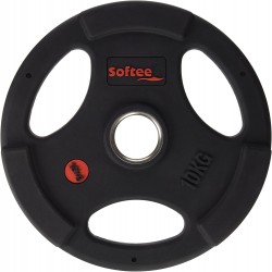 SOFTEE DISCO OLÍMPICO PRETO COM APERTO URETANO 15 KG