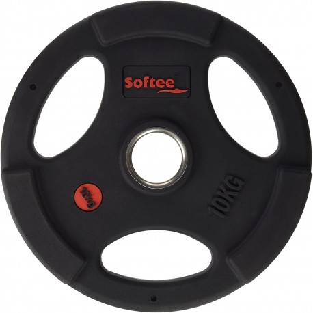 SOFTEE BLACK OLYMPIC DISK WITH URETANO GRIP 15 KG