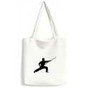 CHINESE CANVAS BAG WITH DESIGN KUNG FU MARTIAL ART