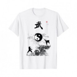 T-SHIRT AVEC SCÈNE KUNG FU CHINOISE POUR TAI CHI