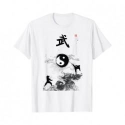 T-SHIRT WITH CHINESE KUNG FU MOUNTAIN SCENE FOR TAI CHI