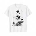 T-SHIRT COM CHINÊS KUNG FU CENA MONTANHA PARA TAI CHI