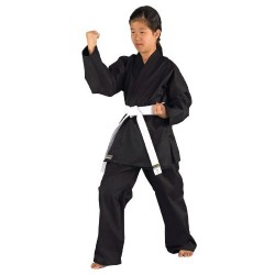 Kwon karatea schatten - kind martial art kimono, größe 140 cm, schwarz farbe