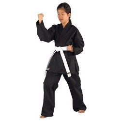 KWON Karatea shadow - Kimono de artes marciales infantil, tamaño 140 cm, color negro