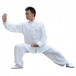 E-Bestar - Tai Chi et Kung Fu uniforme soie et coton, unisexe, costume d'arts martiaux, Grand