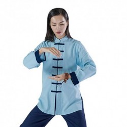 KSUA Uniform Martial Arts for Women Tai Chi Costume Kung Fu China Clothes Wing Chun Zen Meditation, A