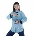 KSUA Arts Martiaux Uniformes pour femmes Tai Chi Costume Kung Fu Chine Clothes Wing Chun Zen Méditation, A