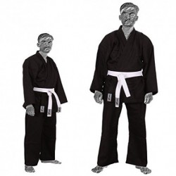TurnerMAX– Kimono Karate Martial Arts Baumwolle TAE KWON DO Uniform Kids Jiu Jitsu Gi Judo Kinder Erwachsene Schwarze Kleidung 1