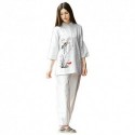 KSUA Costume de méditation Zen pour femmes Tai Chi Uniform Kung Fu Clothing Cotton and Linen Yoga Suit, Lotus USA S/Etiq