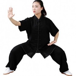Unisex tai chi tang kostümmel kunst kung fu uniformkostüme kurze ärmel tops und sommer hose