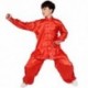 BOZEVON Unisex Niños Ropa De Tai Chi Poliéster Tang Traje de Artes Marciales Kung Fu Uniformes Disfraces, Profundo Azul