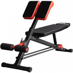 HOMCOM Banco de Mancuerna Plegable Inclinable con 4 Niveles de Altura Ajustable Banco de Pesas Musculación Multifuncional par