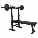 PROFESSIONAL WEIGHT BENCH, MULTIFUNCTIONAL, FOLDABLE, FOR WEIGHT BAR UP TO 200 KG, TRAINING