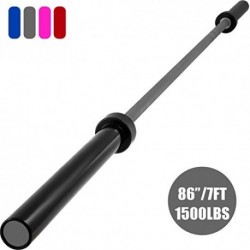 FRANTOOLS BARRA DE PESAS 20 KG CAPACIDAD HASTA 680KG PARA PLACAS OLÍMPICAS DE 50MM BARRA OLÍMPICA 2.2M CON HEBILLA Y BANDA DE