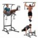 HOMCOM Power Tower Máquina de Musculación Multiestación 5 en 1 Ejercicios Dip Pull-up Flexiones y Abdominales 124x96x172-224c