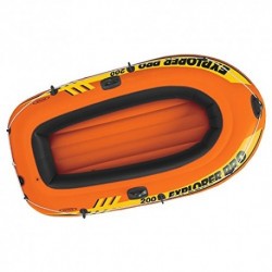 INTEX EXPLORER PRO 200, 2-PERSON INFLATABLE BOAT SET WITH FRENCH OARS AND HIGH OUTPUT AIR PUMP BY INTEX RECREATION CORP.