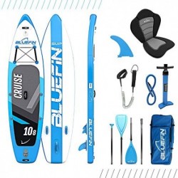 PAQUETE DE SUP BLUEFIN CRUISE | TABLA DE PADDLE SURF HINCHABLE | REMO DE FIBRA DE VIDRIO | KIT DE CONVERSIÓN A KAYAK | ACCESO