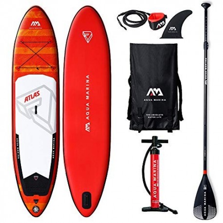 Aquamarina Sup Junta Atlas Tabla, Adultos Unisex, Naranja Roja, Uni