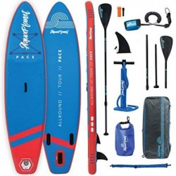 AQUAPLANET KIT COMPLET POUR SUP BOARD DE 3.2 X 76 CM X 15 CM. AVEC POMPE À AIR, PELLE, SAC À DOS, SANGLE