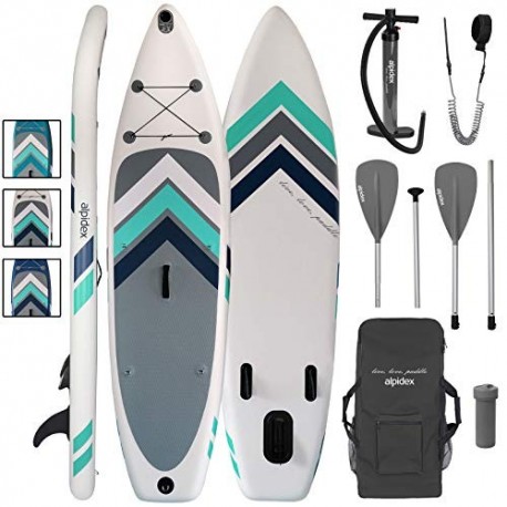 ALPIDEX Tabla Hinchable Surf Stand Up Paddle Board 305 x 76 x 15 cm ISUP Peso Máximo 110 kg Sup Ligero Estable Juego Completo
