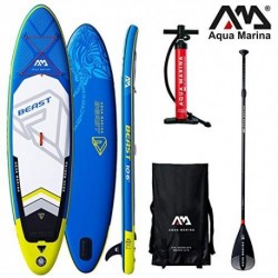 AQUA MARINE BEAST 2019 SUP BOARD - SURFBOARD AUFBLASBARE, BOARD+SPORTIII PADDLE