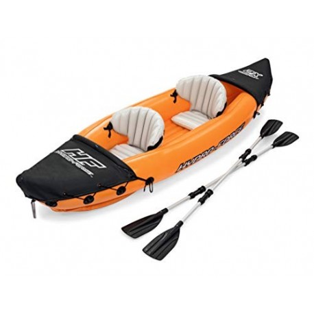 Bestway 8321401 Flotador Kayak Semirigido 330 x 94 cm. 2 Personas MAX. 160 Kg. con Remos, Multicolor