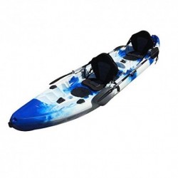 CAMBRIDGE KAYAK È, SOLE PESCE TANDEM SOLO 2 + 1 BLU E BIANCO, RIGIDO