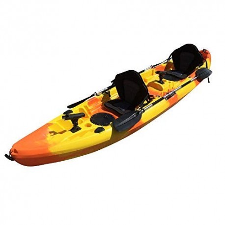 Cambridge Kayaks ES, Sun Fish TÁNDEM SÓLO 2 + 1 Naranja Y Amarillo, RIGIDO