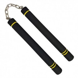 FAYSCINGO MARTIAL ARTS NUNCHAKUS SCHAUM PRAKTIKABEL SICHERHEITSTRAINING NOCKEN MIT SCHWENKBAR KETTE VON STAHL PAR